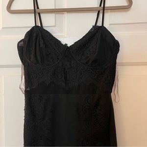 Black Lace Mini Dress Perfect for Homecoming in Size Large